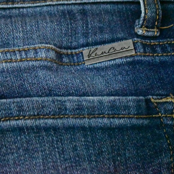 KanCan Jeans Womens 27 Mid Rise Destructed Skinny Distressed Stretch Denim Fray - Picture 11 of 14